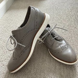 Cole Haan Original Grand Wingtip Oxford Leather Shoes - Women’s Size 8.5